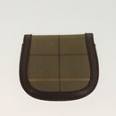 BURBERRY Key Case Canvas Leather 3Set Green Beige Auth bs28555-3