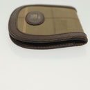 BURBERRY Key Case Canvas Leather 3Set Green Beige Auth bs28555-4