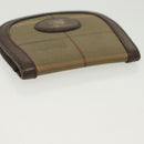 BURBERRY Key Case Canvas Leather 3Set Green Beige Auth bs28555-5