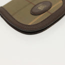 BURBERRY Key Case Canvas Leather 3Set Green Beige Auth bs28555-7