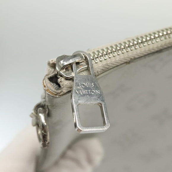 LOUIS VUITTON Monogram White Zipped Pouch GM Clutch Bag M68310 LV Auth bs28559