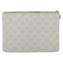 LOUIS VUITTON Monogram White Zipped Pouch GM Clutch Bag M68310 LV Auth bs28559-2