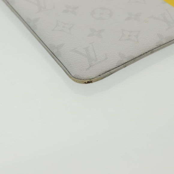 LOUIS VUITTON Monogram White Zipped Pouch GM Clutch Bag M68310 LV Auth bs28559