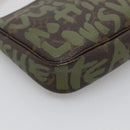 LOUIS VUITTON Graffiti Pochette Accessoires Pouch Khaki M92191 LV Auth bs28566-15