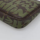 LOUIS VUITTON Graffiti Pochette Accessoires Pouch Khaki M92191 LV Auth bs28566-16