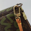 LOUIS VUITTON Graffiti Pochette Accessoires Pouch Khaki M92191 LV Auth bs28566-18