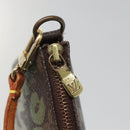LOUIS VUITTON Graffiti Pochette Accessoires Pouch Khaki M92191 LV Auth bs28566-10