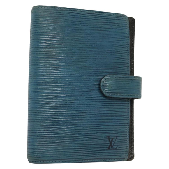 LOUIS VUITTON Epi Agenda PM Day Planner Cover Blue R20055 LV Auth bs28570