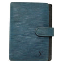 LOUIS VUITTON Epi Agenda PM Day Planner Cover Blue R20055 LV Auth bs28570-13