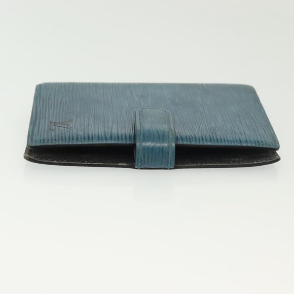 LOUIS VUITTON Epi Agenda PM Day Planner Cover Blue R20055 LV Auth bs28570