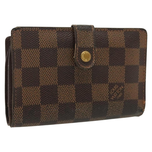 LOUIS VUITTON Damier Ebene Portefeuille Viennois Wallet N61674 LV Auth bs28572
