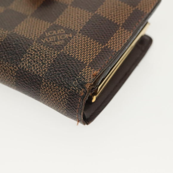 LOUIS VUITTON Damier Ebene Portefeuille Viennois Wallet N61674 LV Auth bs28572