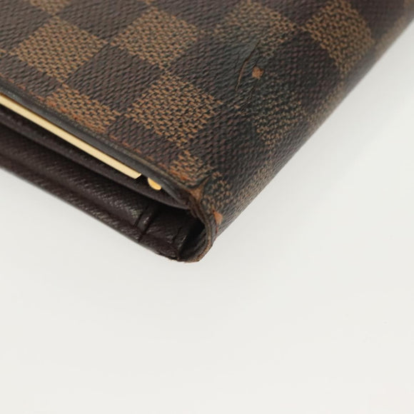 LOUIS VUITTON Damier Ebene Portefeuille Viennois Wallet N61674 LV Auth bs28572