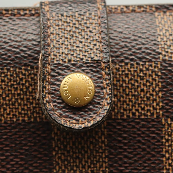 LOUIS VUITTON Damier Ebene Portefeuille Viennois Wallet N61674 LV Auth bs28572