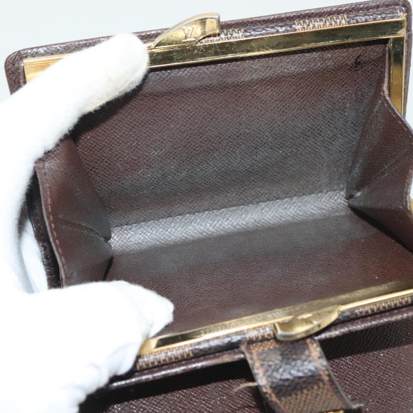 LOUIS VUITTON Damier Ebene Portefeuille Viennois Wallet N61674 LV Auth bs28572