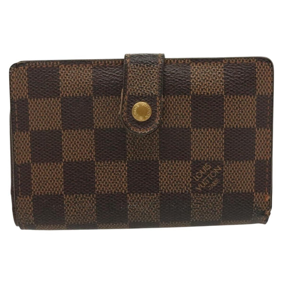 LOUIS VUITTON Damier Ebene Portefeuille Viennois Wallet N61674 LV Auth bs28572