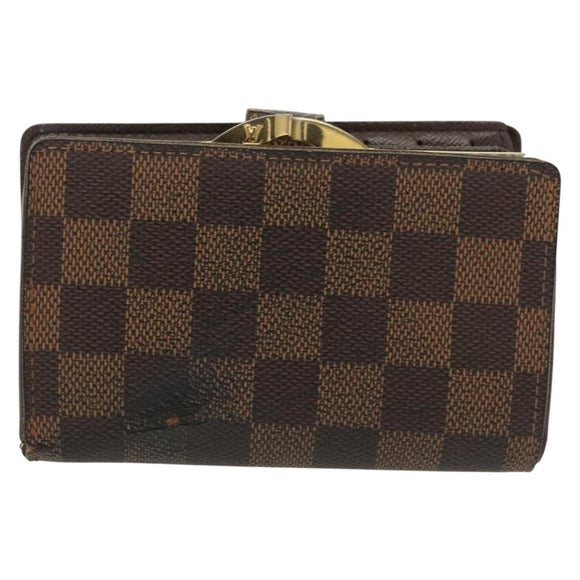 LOUIS VUITTON Damier Ebene Portefeuille Viennois Wallet N61674 LV Auth bs28572