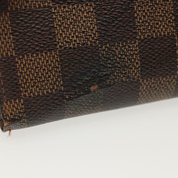 LOUIS VUITTON Damier Ebene Portefeuille Viennois Wallet N61674 LV Auth bs28572