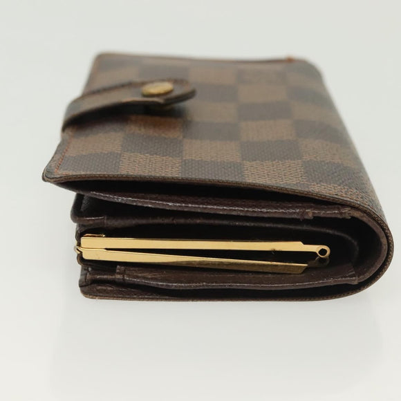 LOUIS VUITTON Damier Ebene Portefeuille Viennois Wallet N61674 LV Auth bs28572