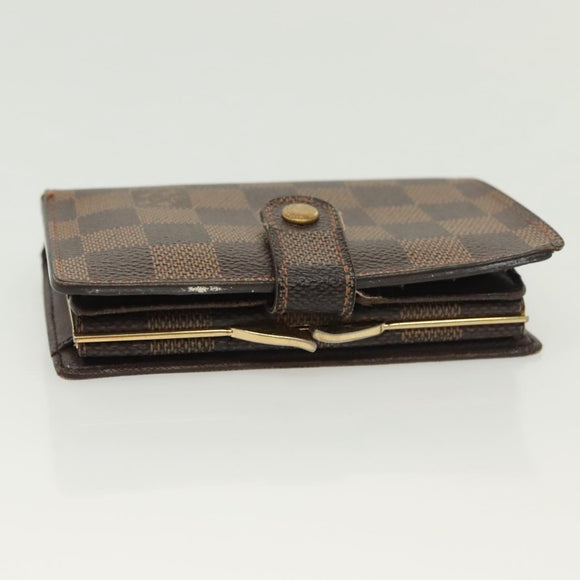 LOUIS VUITTON Damier Ebene Portefeuille Viennois Wallet N61674 LV Auth bs28572