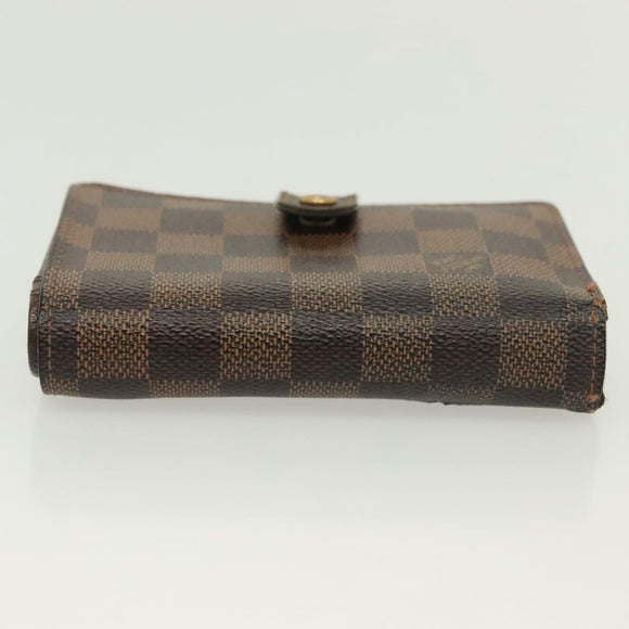 LOUIS VUITTON Damier Ebene Portefeuille Viennois Wallet N61674 LV Auth bs28572