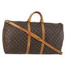 LOUIS VUITTON Monogram Keepall Bandouliere 60 Boston Bag M41412 LV Auth bs28590-1