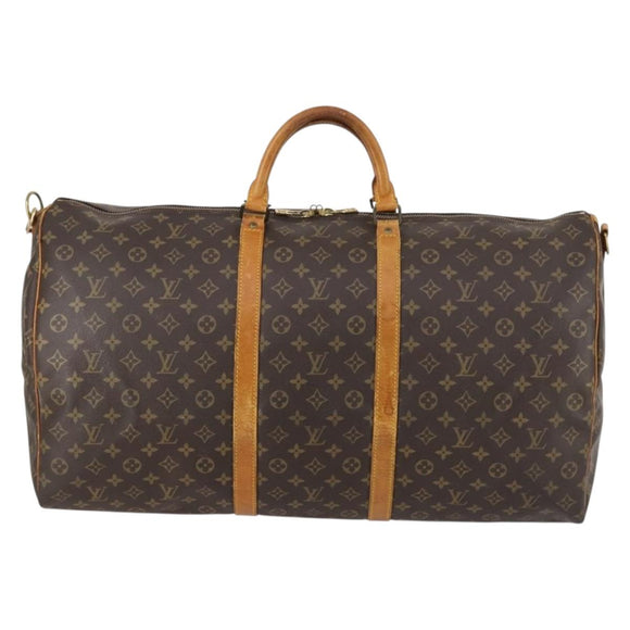 LOUIS VUITTON Monogram Keepall Bandouliere 60 Boston Bag M41412 LV Auth bs28590