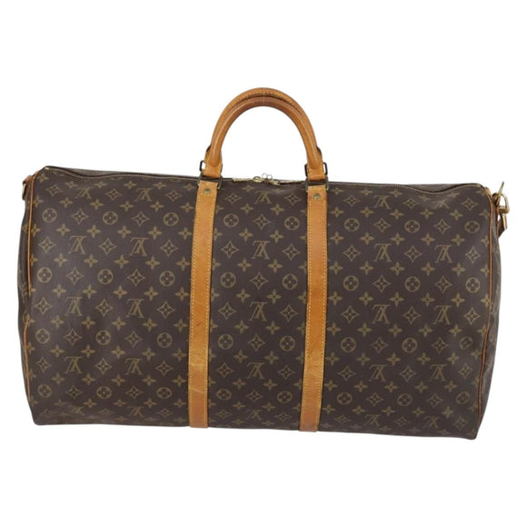 LOUIS VUITTON Monogram Keepall Bandouliere 60 Boston Bag M41412 LV Auth bs28590