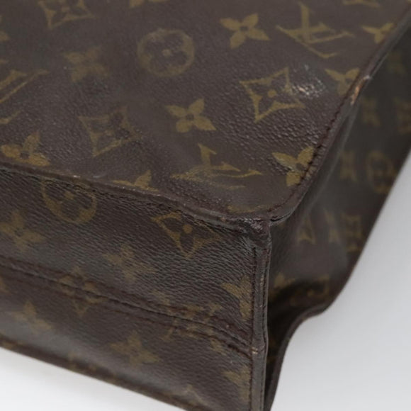 LOUIS VUITTON Monogram Sac Plat Hand Bag M51140 LV Auth bs28594