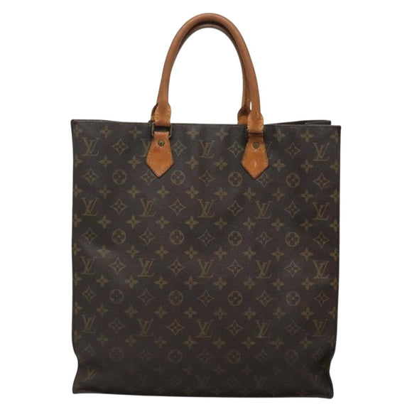 LOUIS VUITTON Monogram Sac Plat Hand Bag M51140 LV Auth bs28594