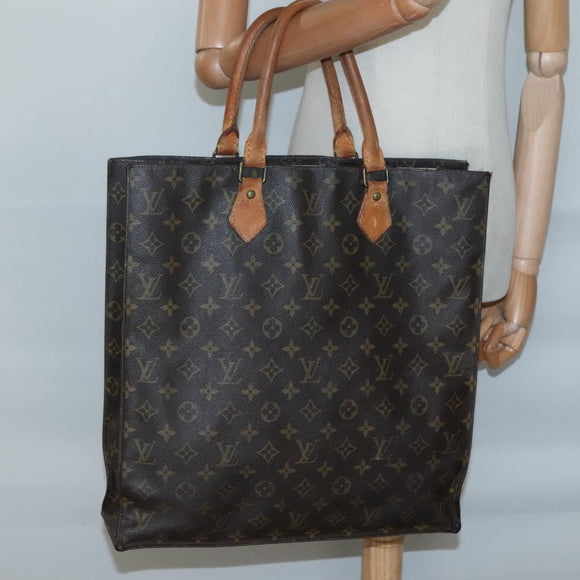 LOUIS VUITTON Monogram Sac Plat Hand Bag M51140 LV Auth bs28594