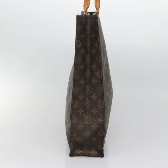 LOUIS VUITTON Monogram Sac Plat Hand Bag M51140 LV Auth bs28594