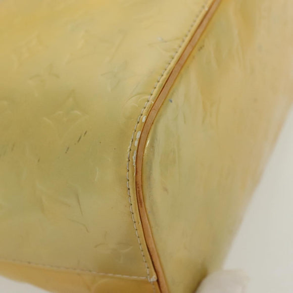 LOUIS VUITTON Monogram Vernis Houston Hand Bag Gris M91053 LV Auth bs28601