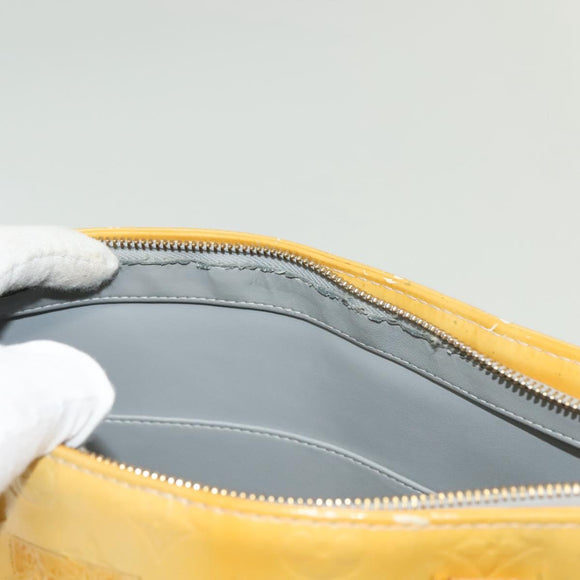 LOUIS VUITTON Monogram Vernis Houston Hand Bag Gris M91053 LV Auth bs28601