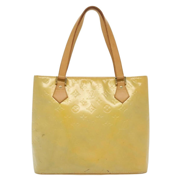 LOUIS VUITTON Monogram Vernis Houston Hand Bag Gris M91053 LV Auth bs28601