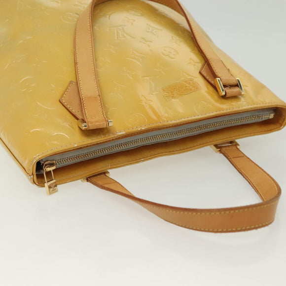 LOUIS VUITTON Monogram Vernis Houston Hand Bag Gris M91053 LV Auth bs28601