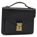 LOUIS VUITTON Epi Monceau 28 Hand Bag Black M52122 LV Auth bs28606-1
