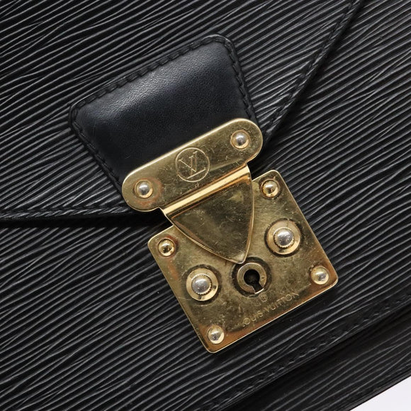 LOUIS VUITTON Epi Monceau 28 Hand Bag Black M52122 LV Auth bs28606