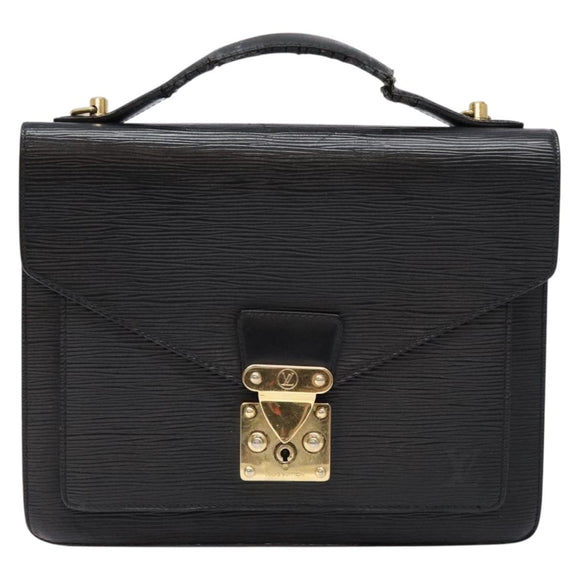LOUIS VUITTON Epi Monceau 28 Hand Bag Black M52122 LV Auth bs28606