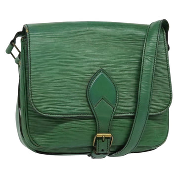 LOUIS VUITTON Epi Cartouchiere MM Shoulder Bag Green M52244 LV Auth bs28612