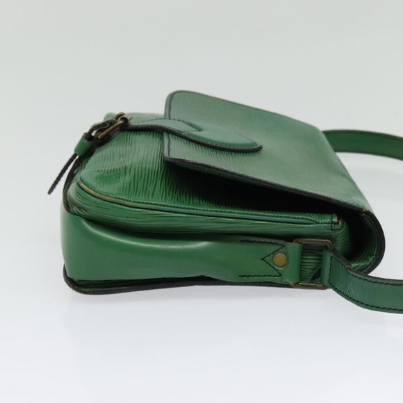 LOUIS VUITTON Epi Cartouchiere MM Shoulder Bag Green M52244 LV Auth bs28612