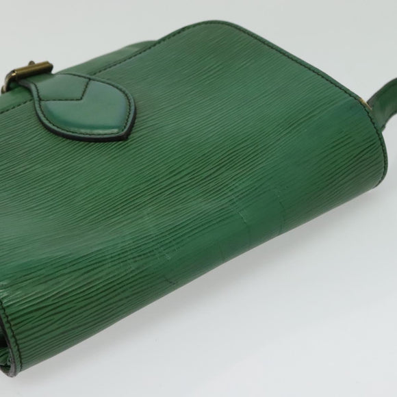 LOUIS VUITTON Epi Cartouchiere MM Shoulder Bag Green M52244 LV Auth bs28612