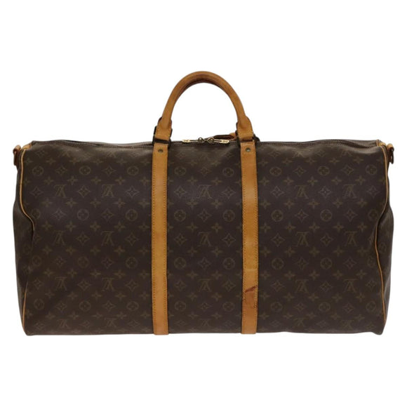 LOUIS VUITTON Monogram Keepall Bandouliere 60 Boston Bag M41412 LV Auth bs28623