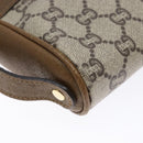 GUCCI GG Plus Supreme Clutch Bag PVC Beige Gold Auth bs28629-15