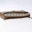 GUCCI GG Plus Supreme Clutch Bag PVC Beige Gold Auth bs28629-6