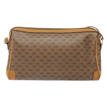 GUCCI Micro GG Supreme Shoulder Bag PVC Beige Gold Auth bs28631 - 0