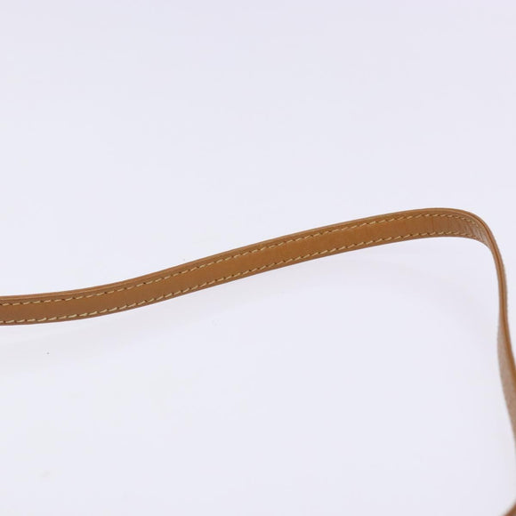 GUCCI Micro GG Supreme Shoulder Bag PVC Beige Gold Auth bs28631