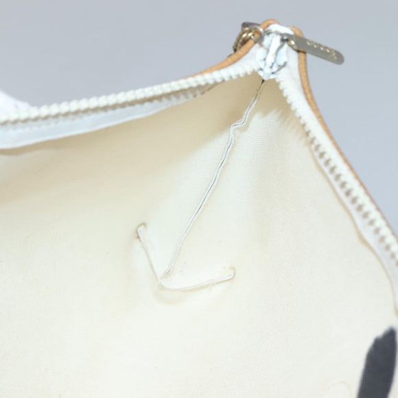 GUCCI GG Plus Supreme Clutch Bag PVC White Auth bs28632