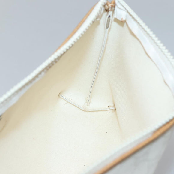 GUCCI GG Plus Supreme Clutch Bag PVC White Auth bs28632