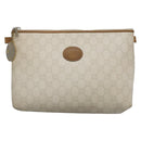 GUCCI GG Plus Supreme Clutch Bag PVC White Auth bs28632-2